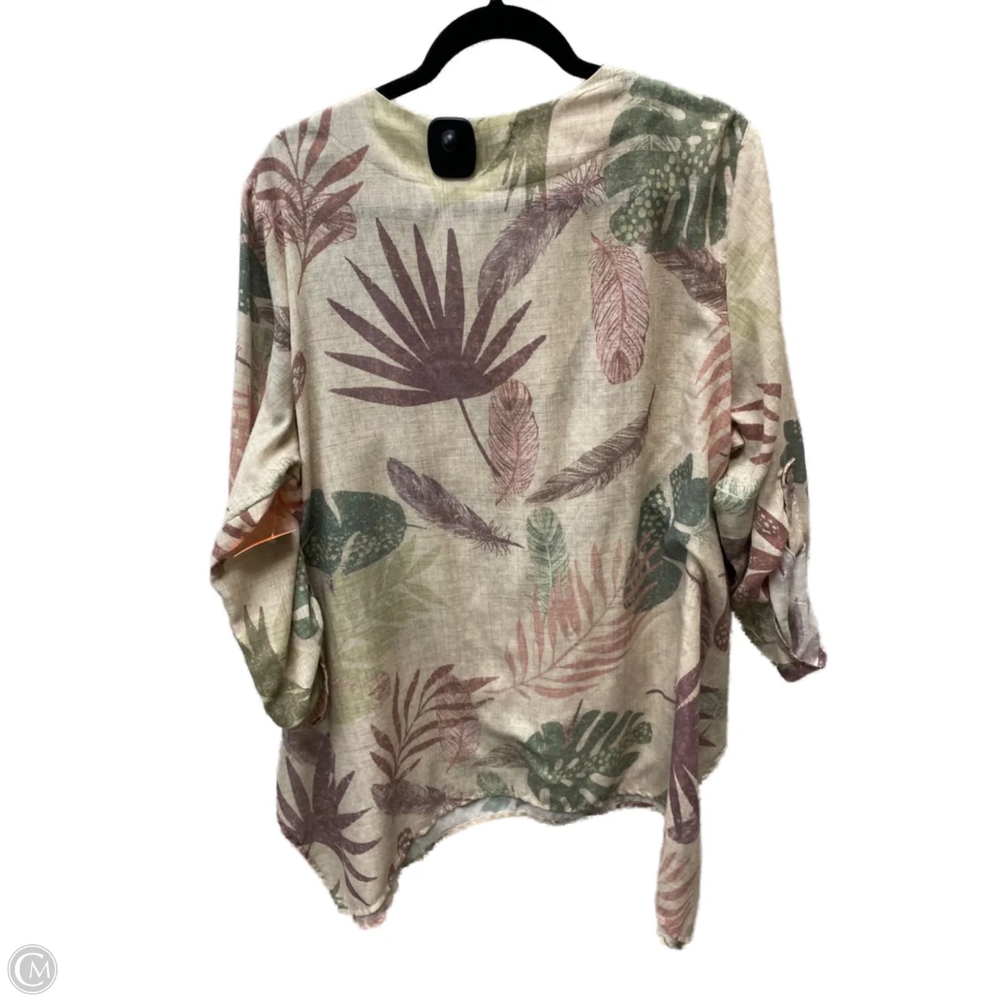 Tunic 3/4 Sleeve By Indigo Soul In Multi-colored, Size: 2x