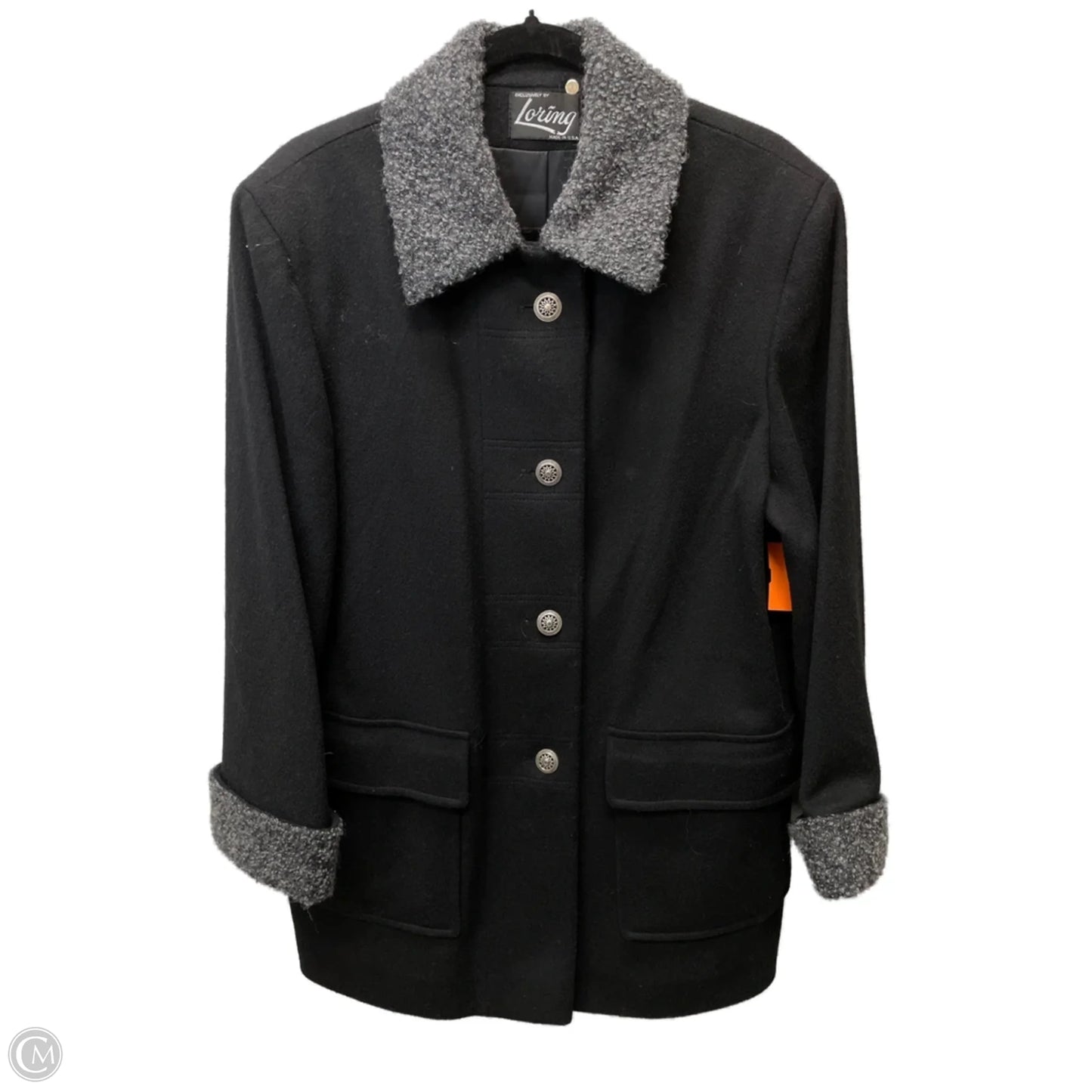 Coat Wool By Cmc In Black & Green, Size: L