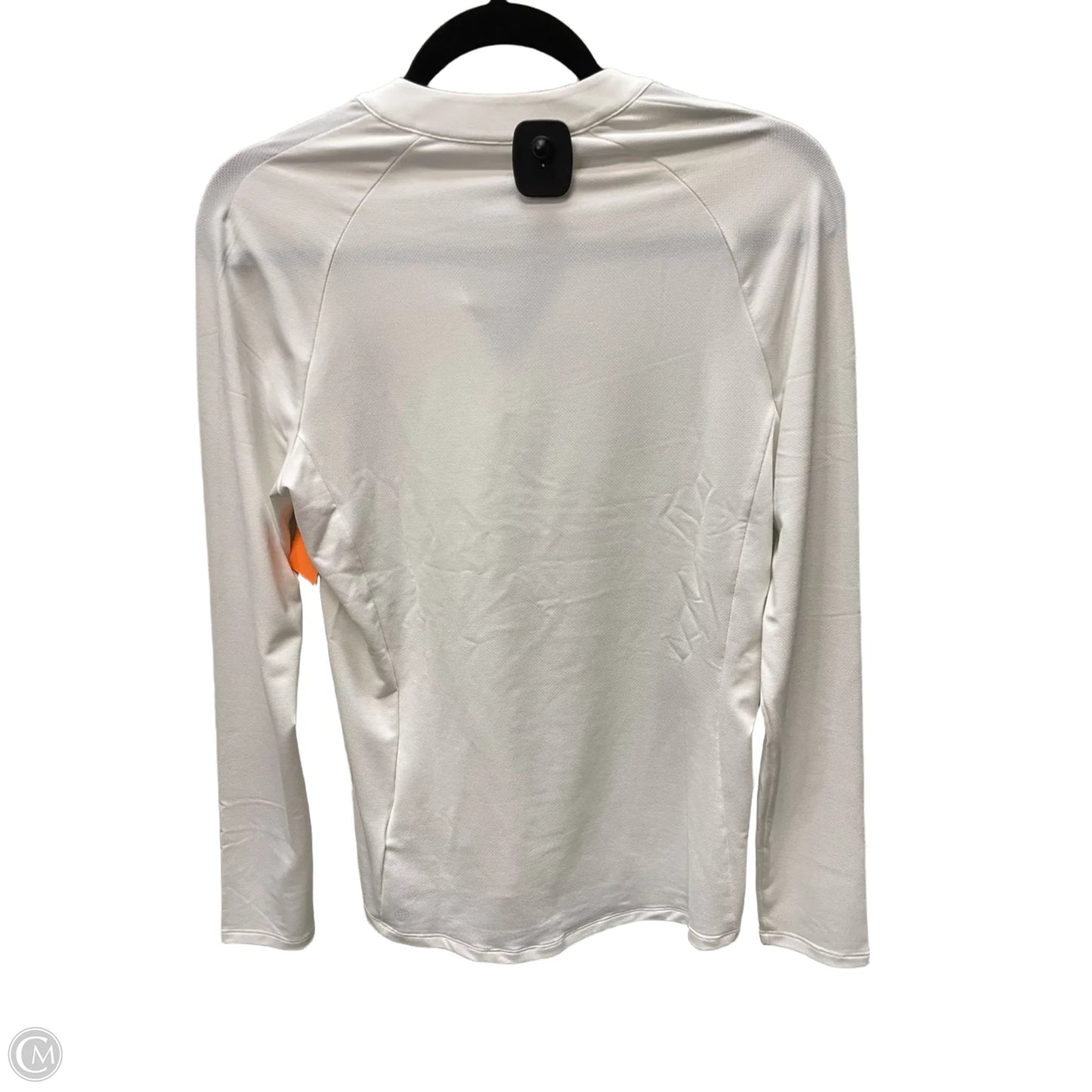 Athletic Top Long Sleeve Crewneck By Adidas In White, Size: S