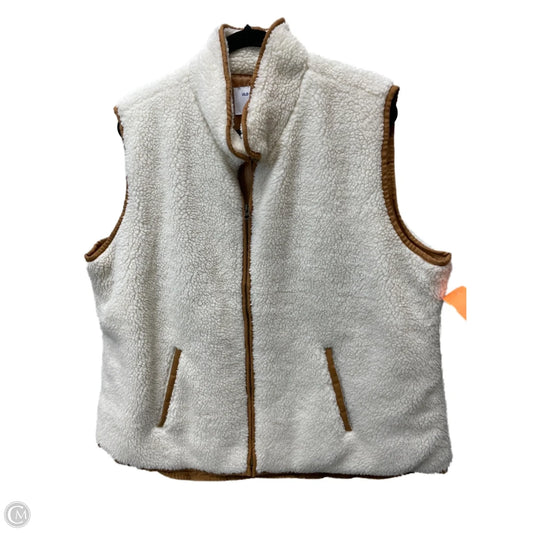 Vest Faux Fur & Sherpa By Old Navy In Cream & Tan, Size: 2x