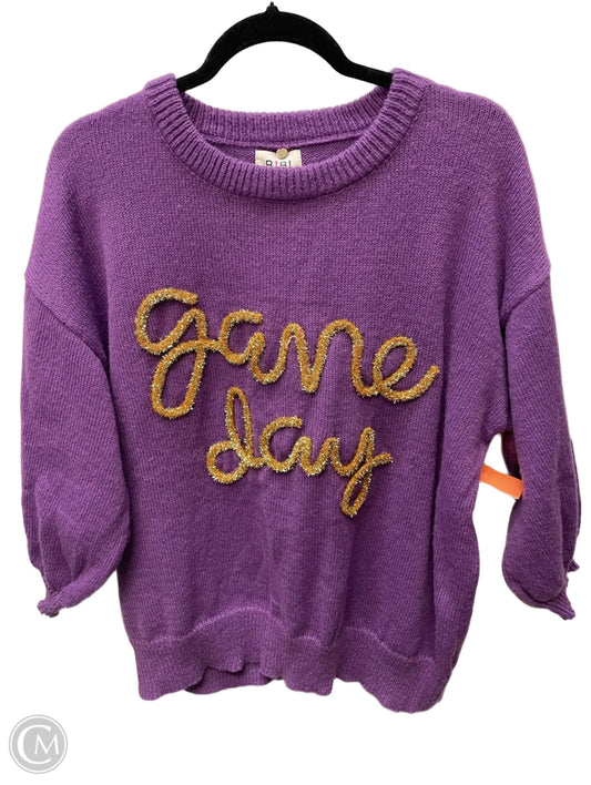 Sweater By Bibi In Purple, Size: Xl