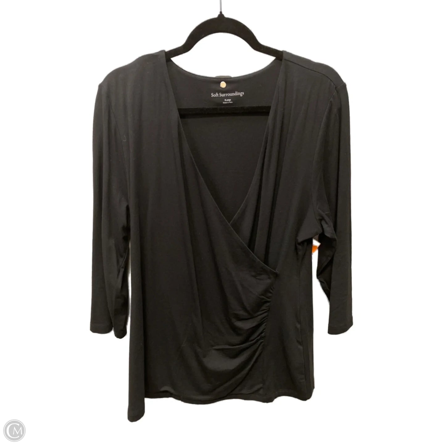 Top Long Sleeve By Soft Surroundings In Black, Size: Xl