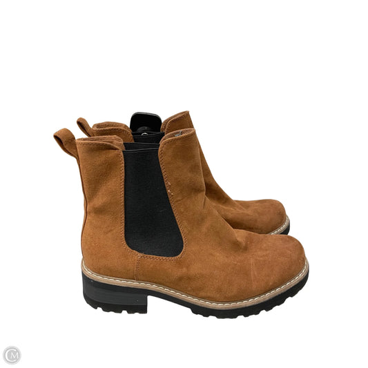 Boots Ankle Heels By Universal Thread In Black & Brown, Size: 8