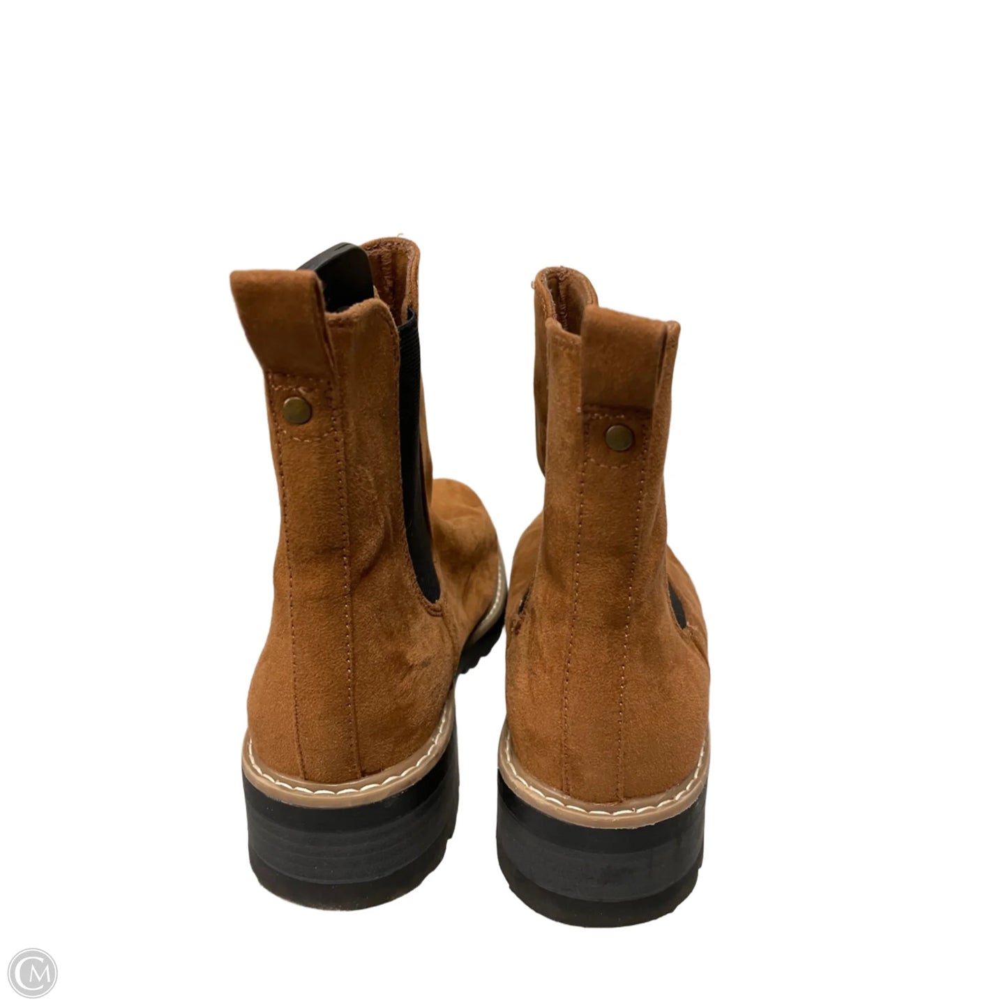 Boots Ankle Heels By Universal Thread In Black & Brown, Size: 8