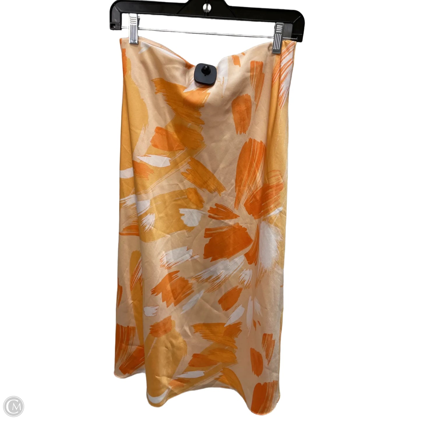 Skirt Maxi By Nine West Apparel In Orange & White, Size: 4