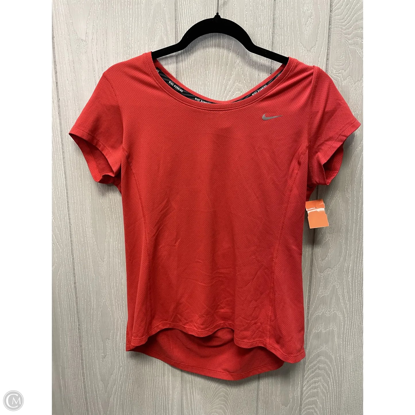 Athletic Top Short Sleeve By Nike Apparel In Orange, Size: L