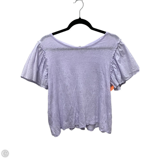 Top Short Sleeve By Loft In Purple, Size: S