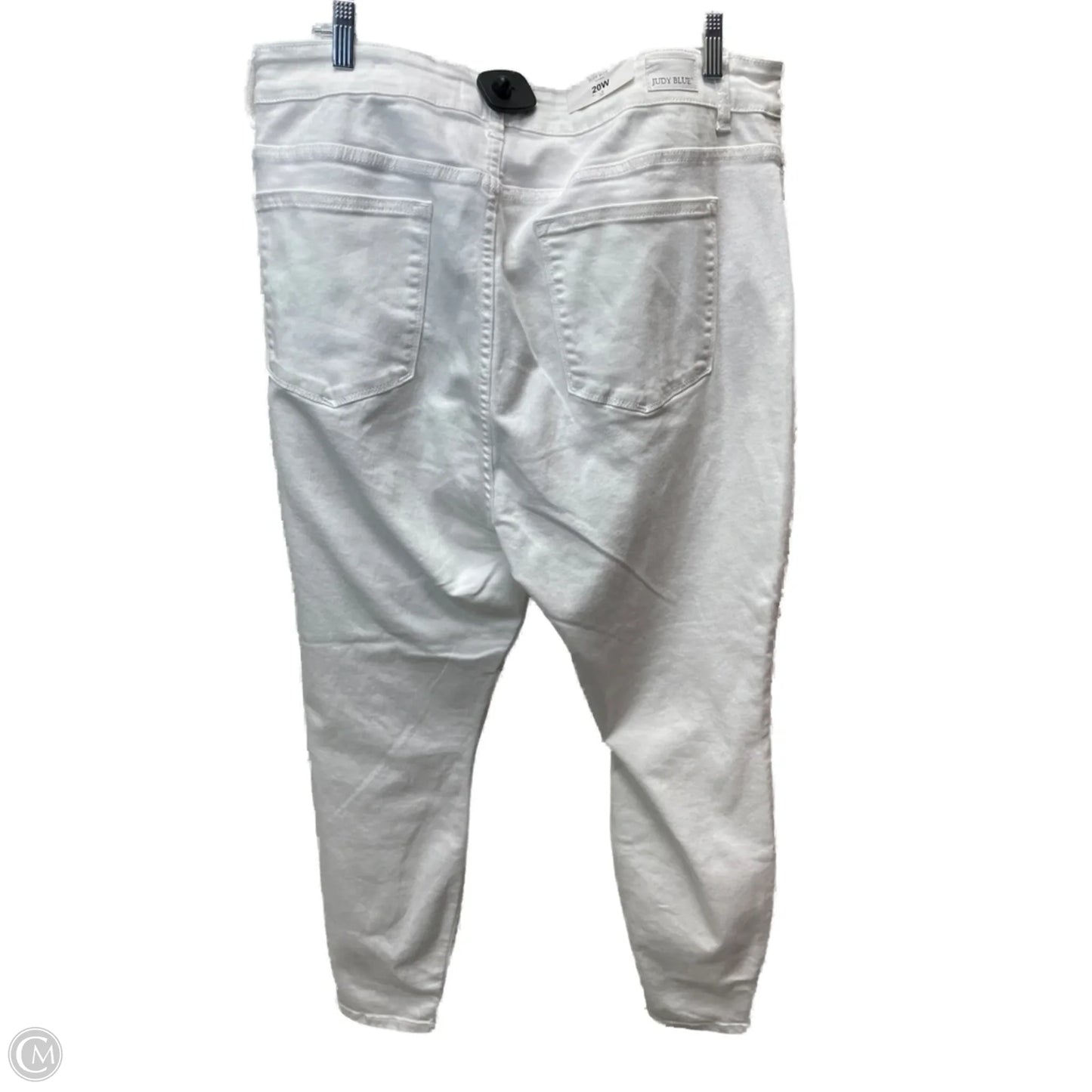Jeans Skinny By Judy Blue In White Denim, Size: 20