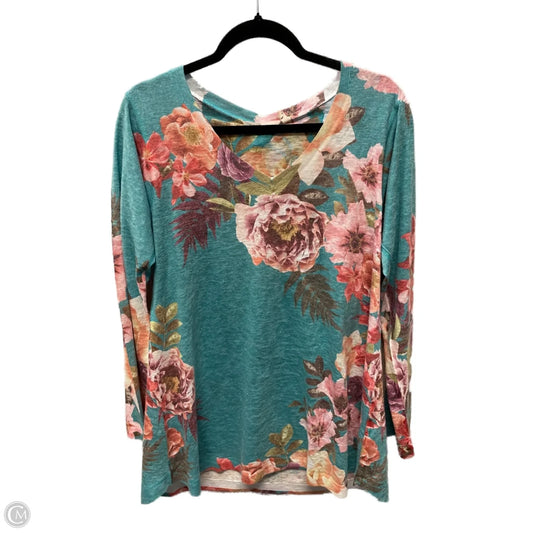 Tunic Long Sleeve By Soft Surroundings In Floral Print, Size: M