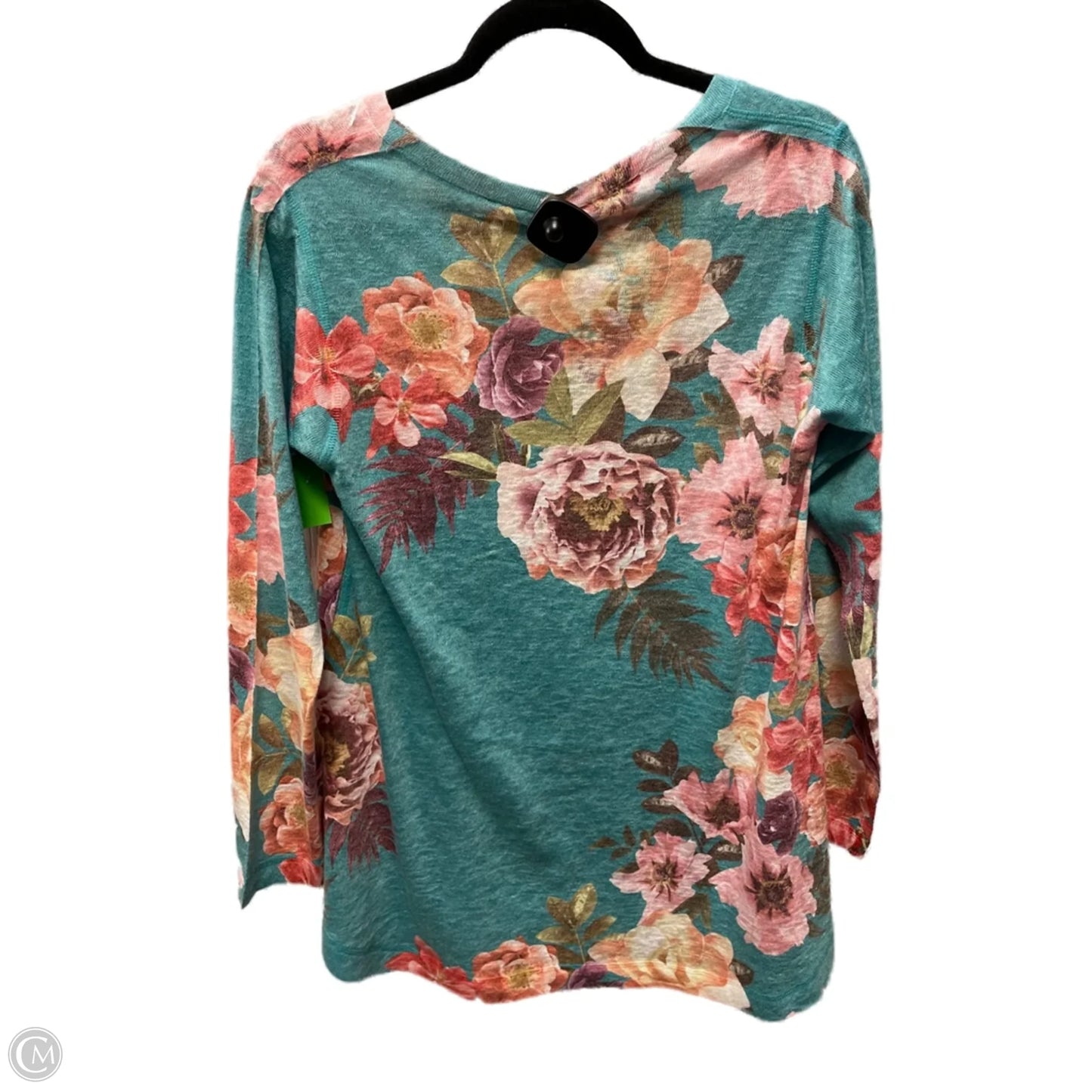 Tunic Long Sleeve By Soft Surroundings In Floral Print, Size: M