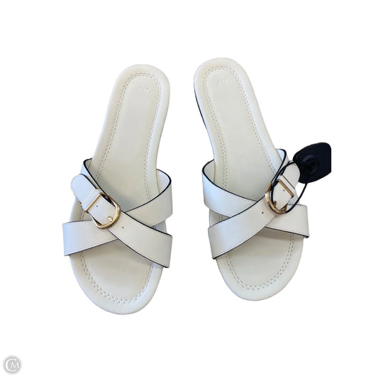 Sandals Flats By H&m In Cream, Size: 9