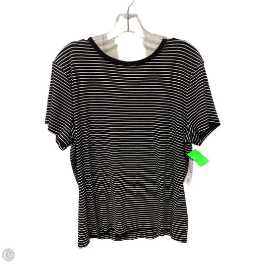 Top Short Sleeve By Nine West Apparel In Striped Pattern, Size: 1x