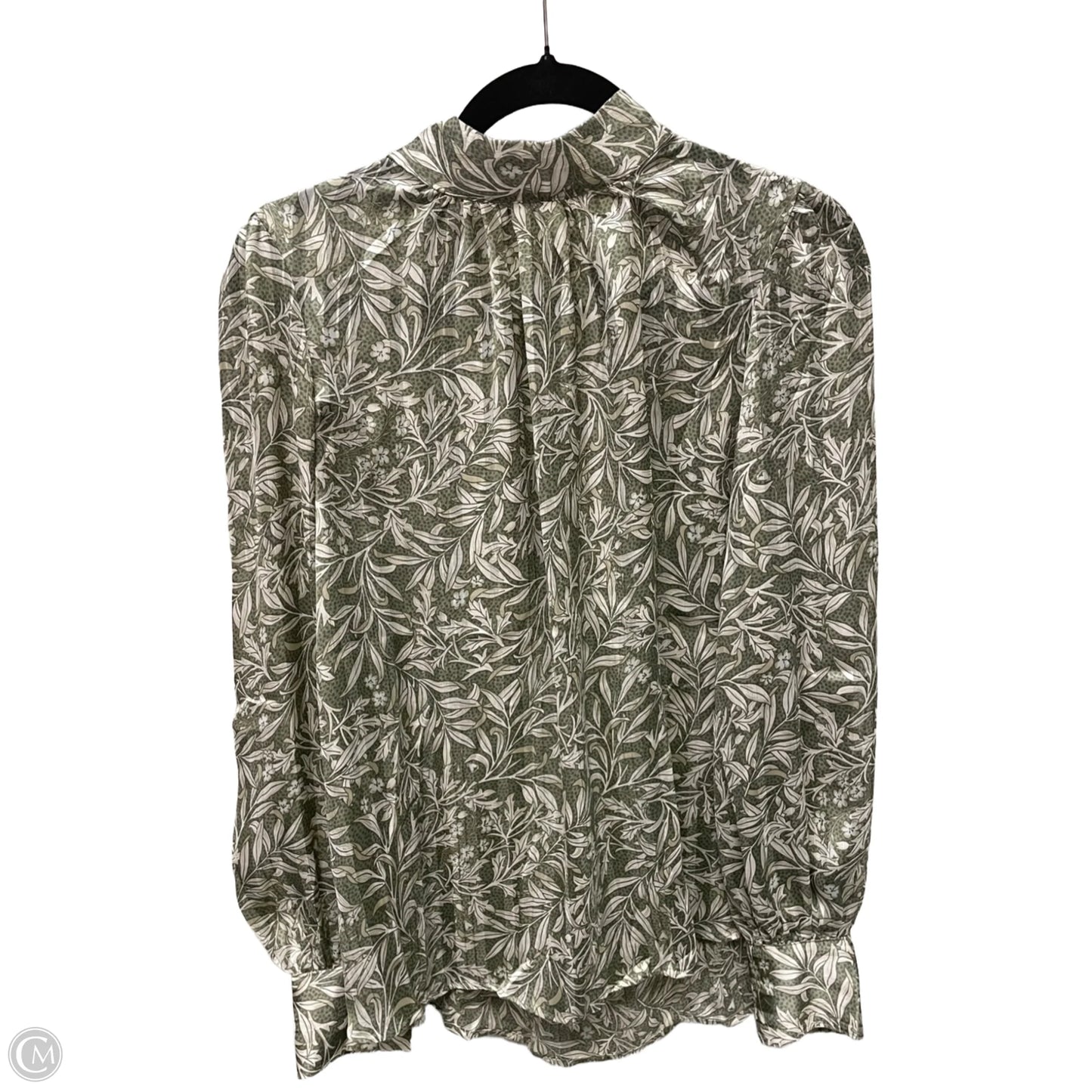 Blouse Long Sleeve By H&m In Striped Pattern, Size: M