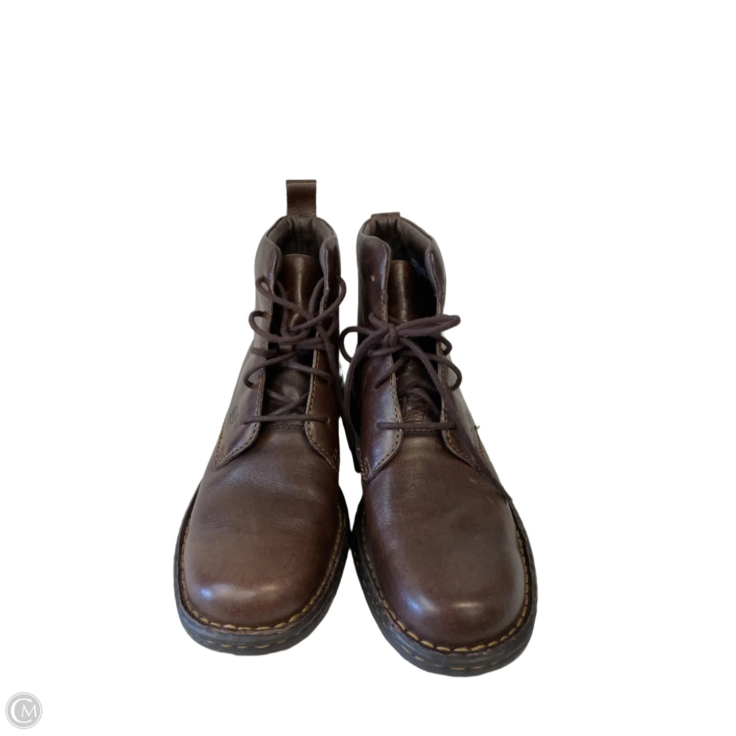 Boots Leather By Born In Brown, Size: 8.5