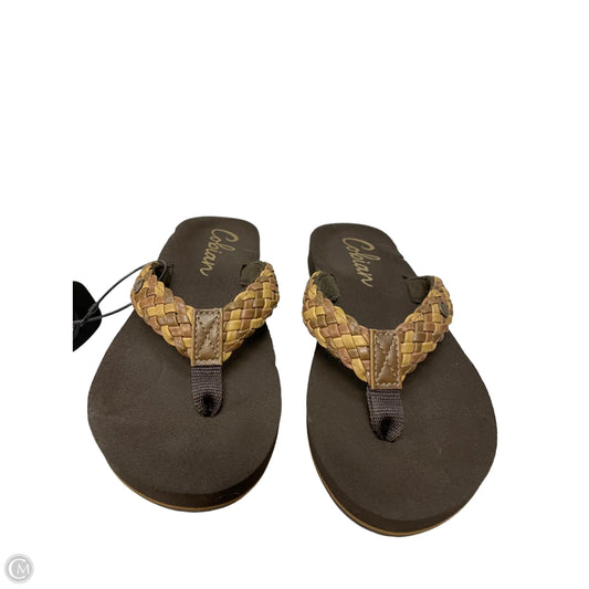 Sandals Flip Flops By Clothes Mentor In Brown, Size: 7