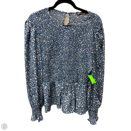 Top Long Sleeve By Clothes Mentor In Floral Print, Size: 1x