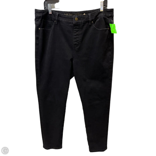 Jeans Jeggings By Soft Surroundings In Black Denim, Size: 12