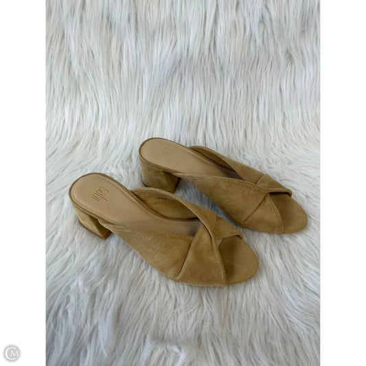 Sandals Heels Block By Cabi In Yellow, Size: 7