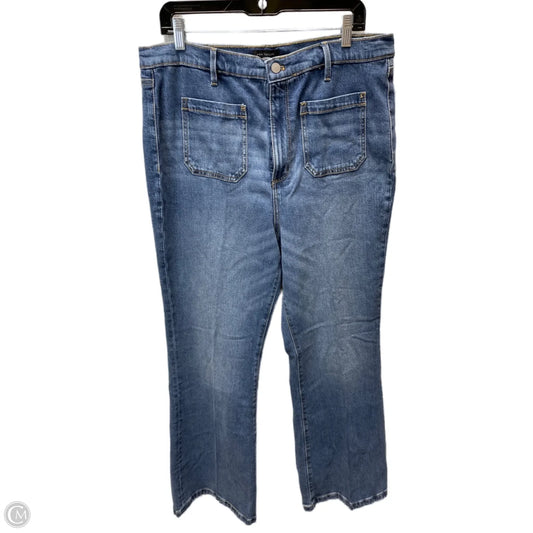 Jeans Flared By Ann Taylor In Blue Denim, Size: 16