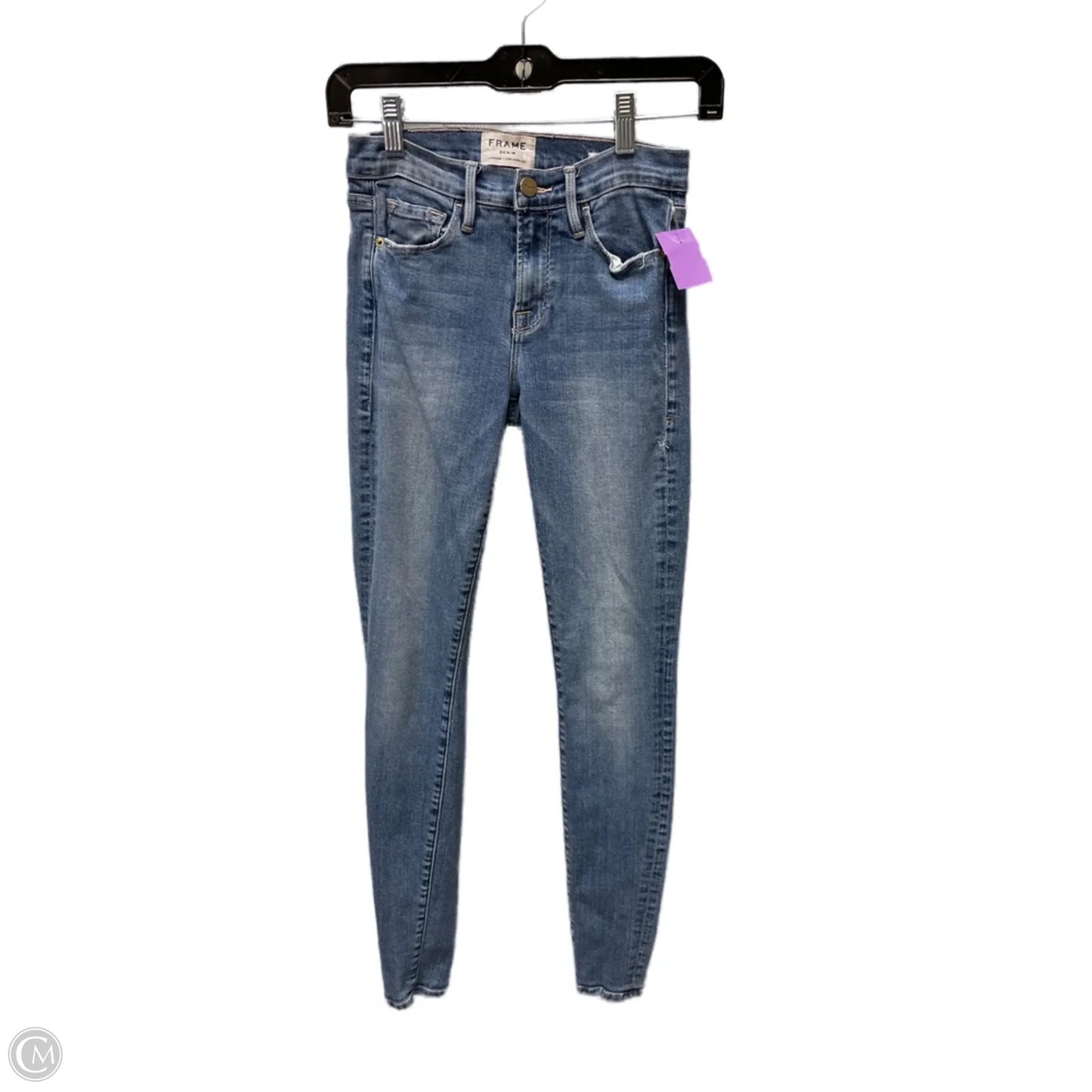 Jeans Skinny By Frame In Blue Denim, Size: 2