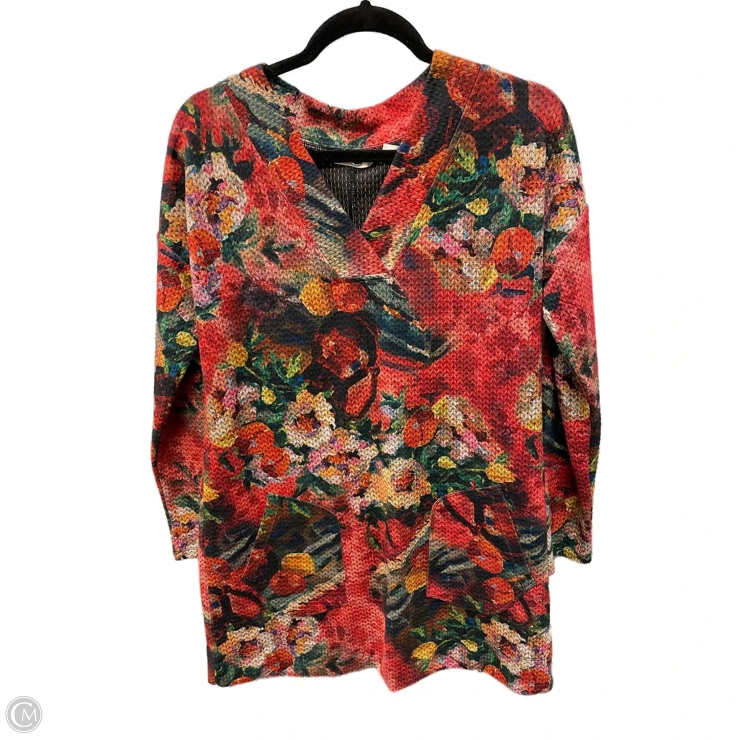 Tunic 3/4 Sleeve By Soft Surroundings In Floral Print, Size: S