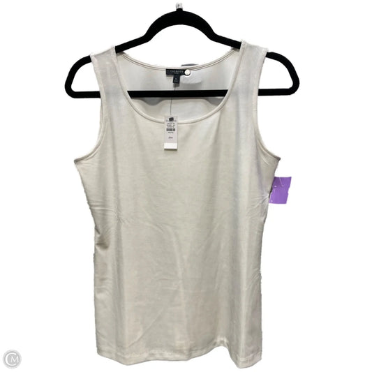 Top Sleeveless By Talbots In Cream, Size: M