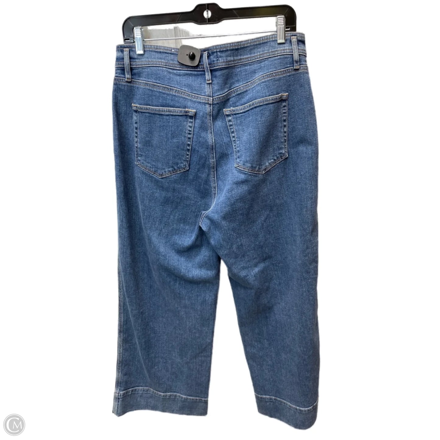 Jeans Cropped By Loft In Blue Denim, Size: 8