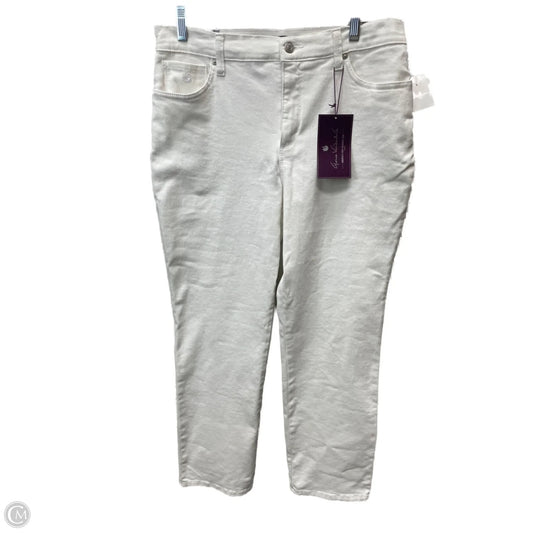 Jeans Straight By Gloria Vanderbilt In White Denim, Size: 10