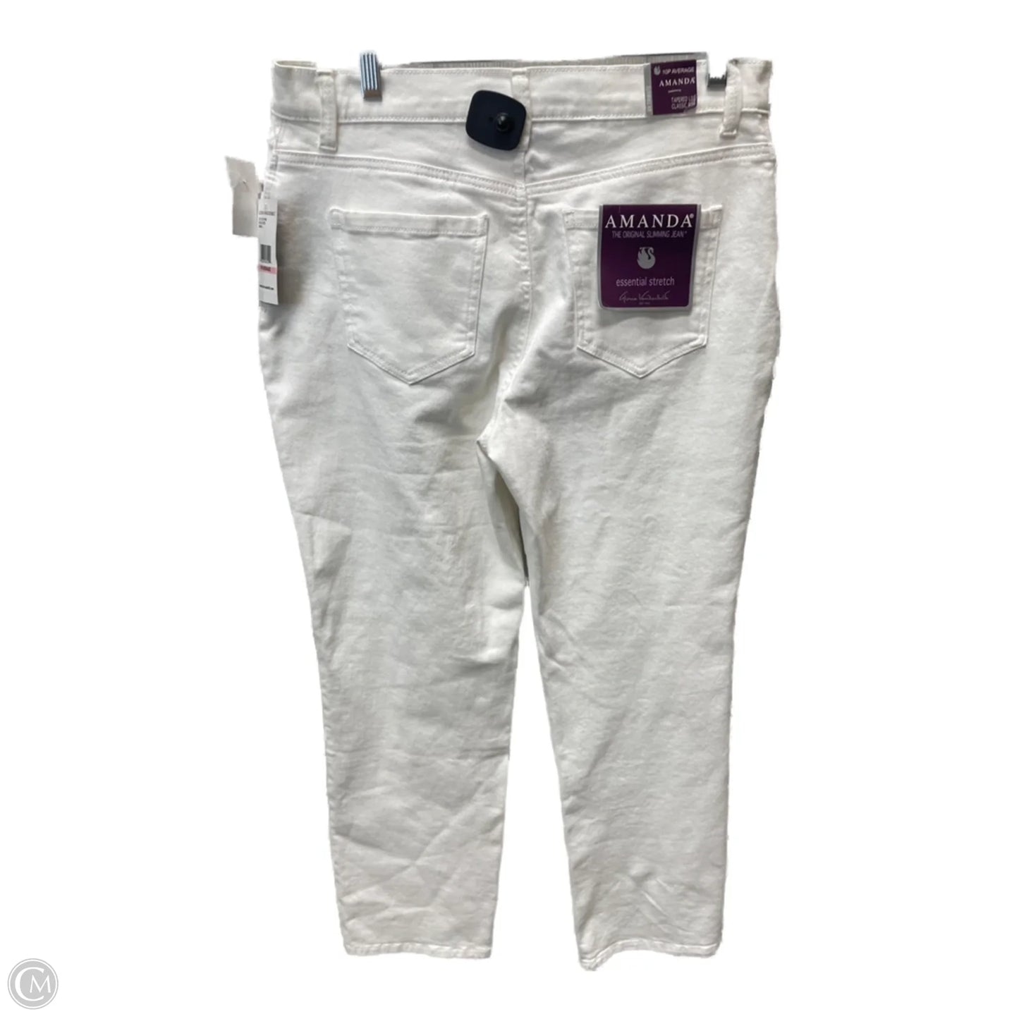 Jeans Straight By Gloria Vanderbilt In White Denim, Size: 10