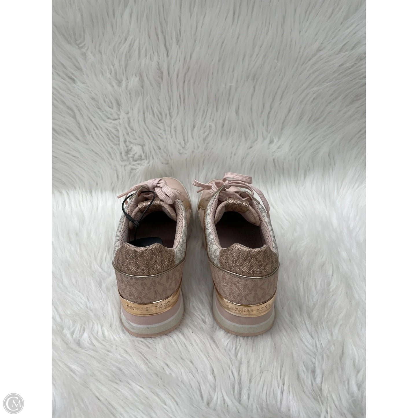Shoes Designer By Michael Kors In Gold & Pink, Size: 7.5