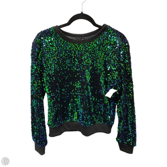 Top Long Sleeve By Anthropologie In Blue & Green, Size: Xs