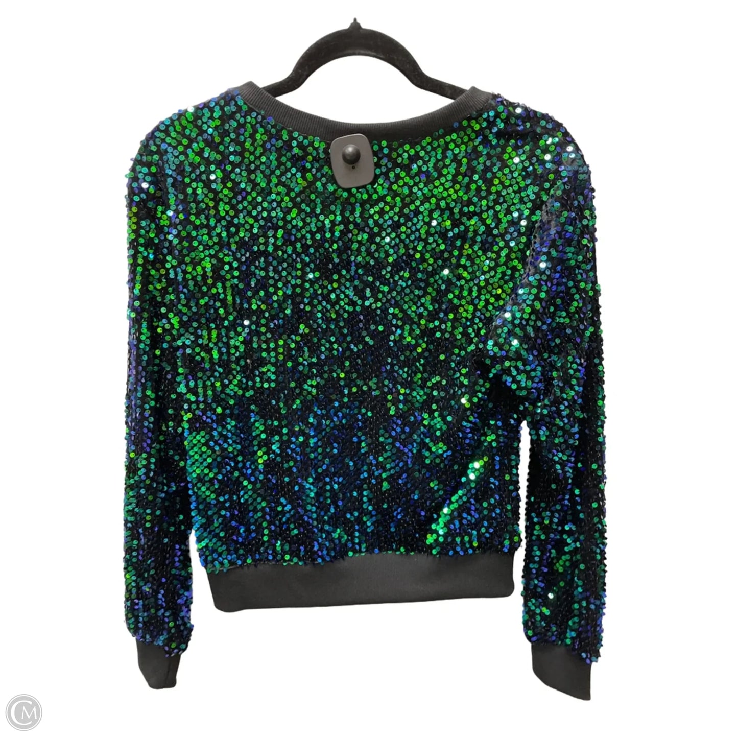 Top Long Sleeve By Anthropologie In Blue & Green, Size: Xs