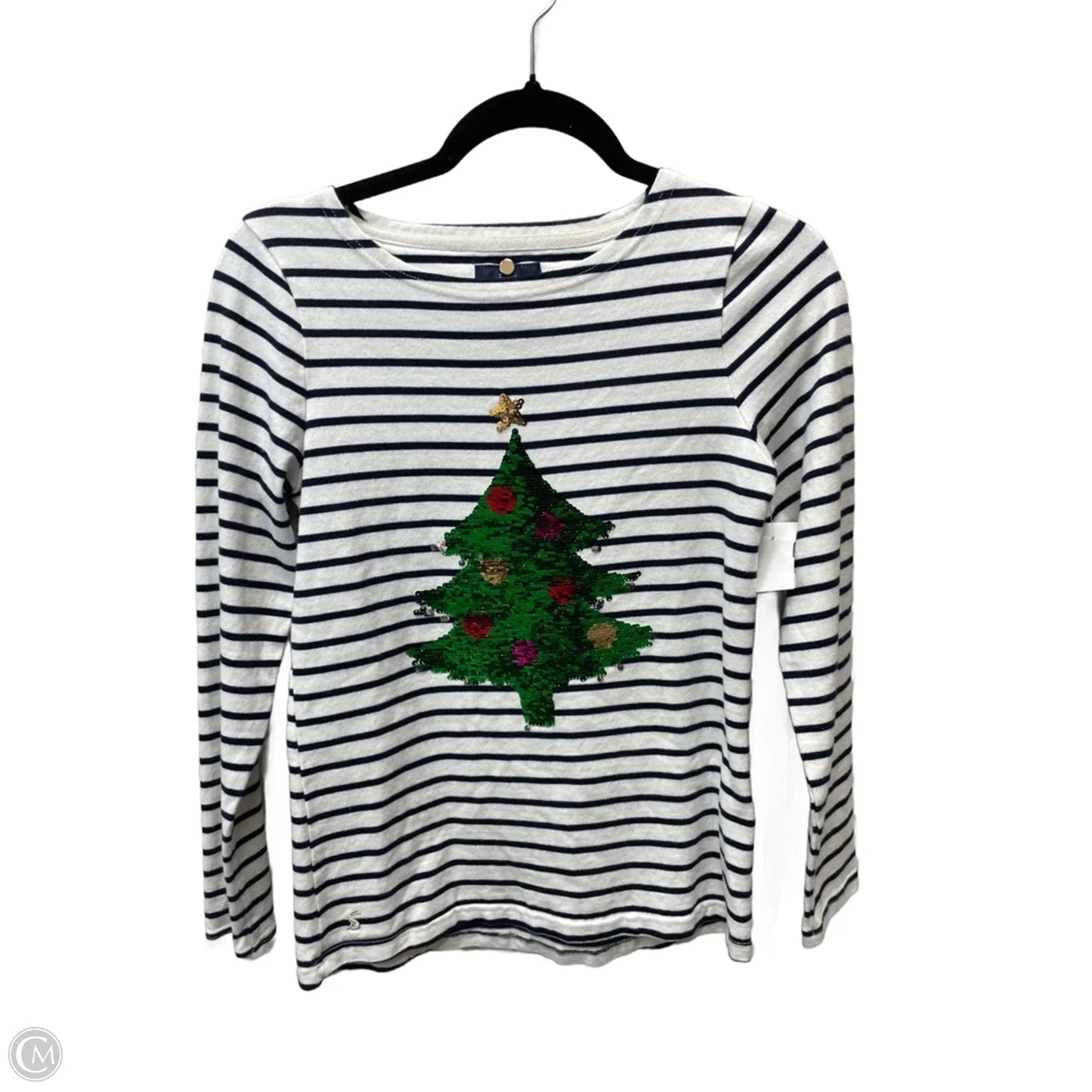 Top Long Sleeve By Joules In Striped Pattern, Size: S