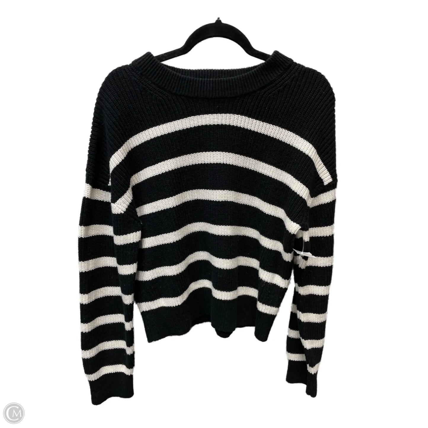 Sweater By H&m In Striped Pattern, Size: M