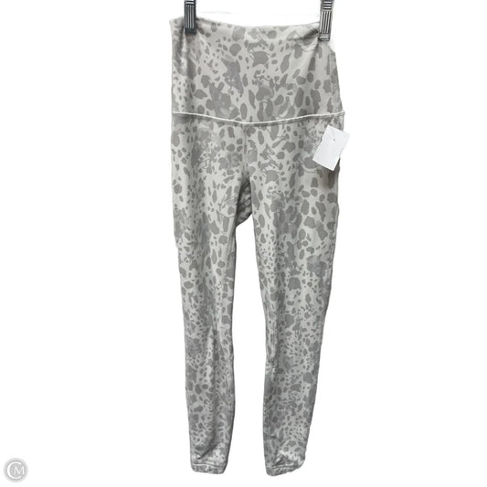 Athletic Leggings By Lululemon In Grey & White, Size: 0