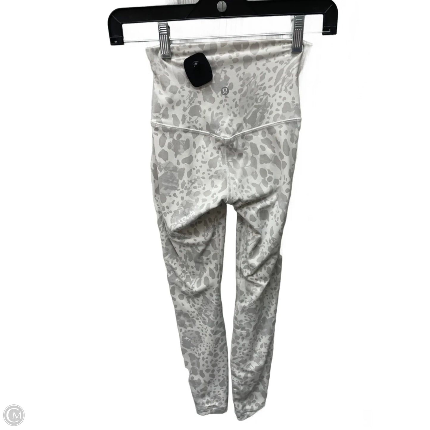 Athletic Leggings By Lululemon In Grey & White, Size: 0