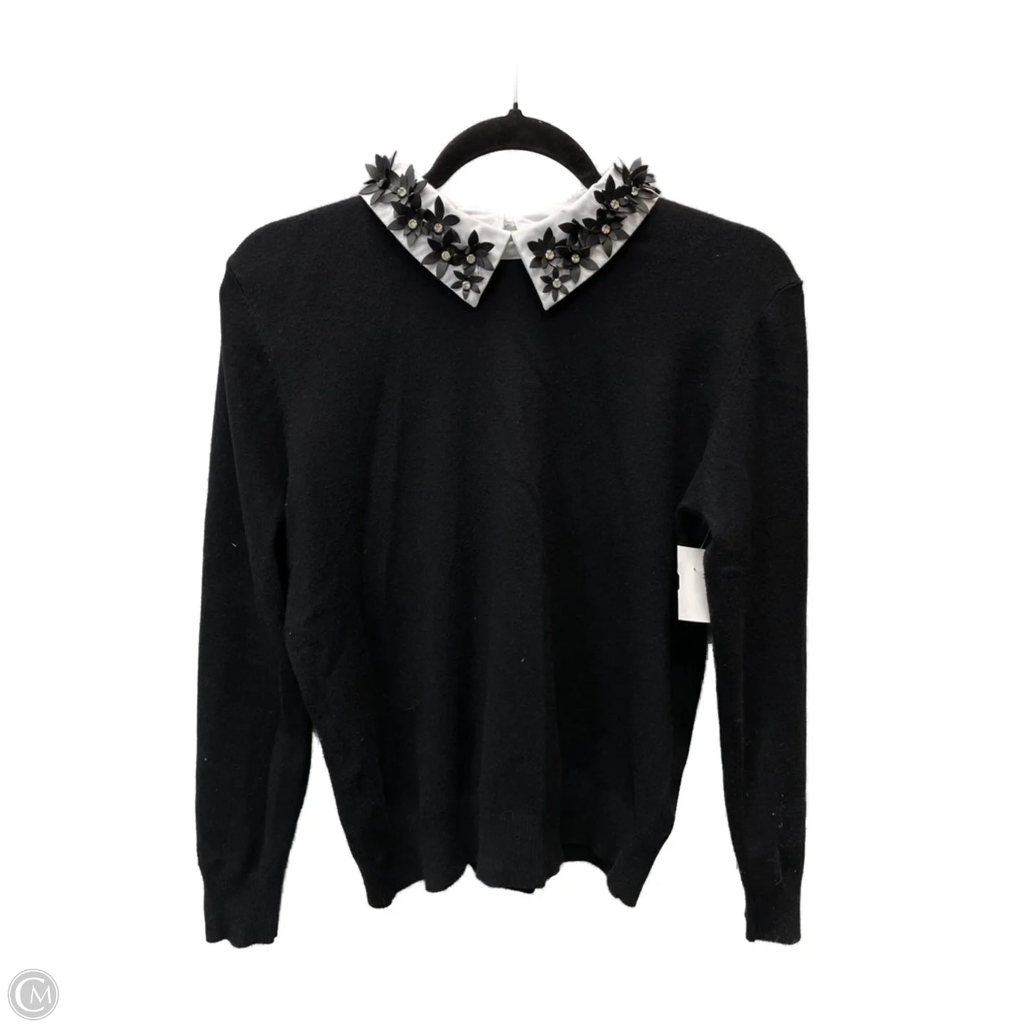 Sweater By Sioni In Black & White, Size: L