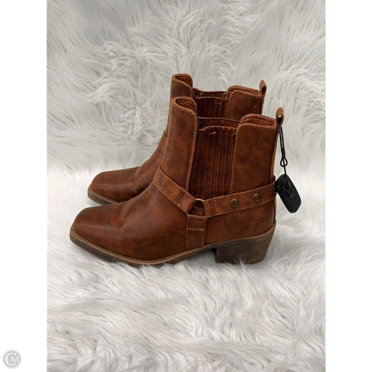 Boots Ankle Heels By True Craft In Brown, Size: 10