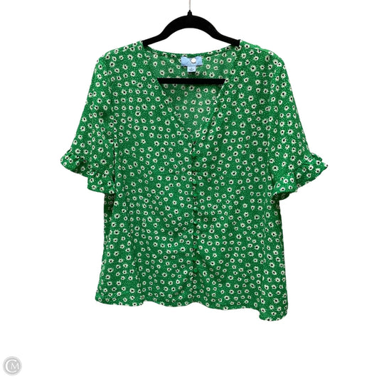 Top Short Sleeve By Cece In Floral Print, Size: Xl