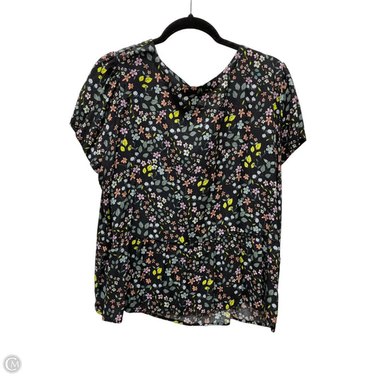 Top Short Sleeve By Loft In Floral Print, Size: Xl