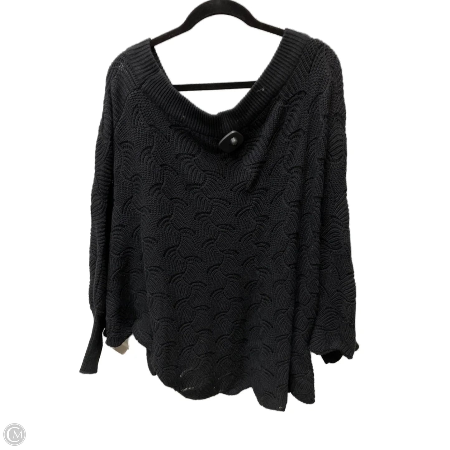 Sweater By Andree By Unit In Black, Size: 1x