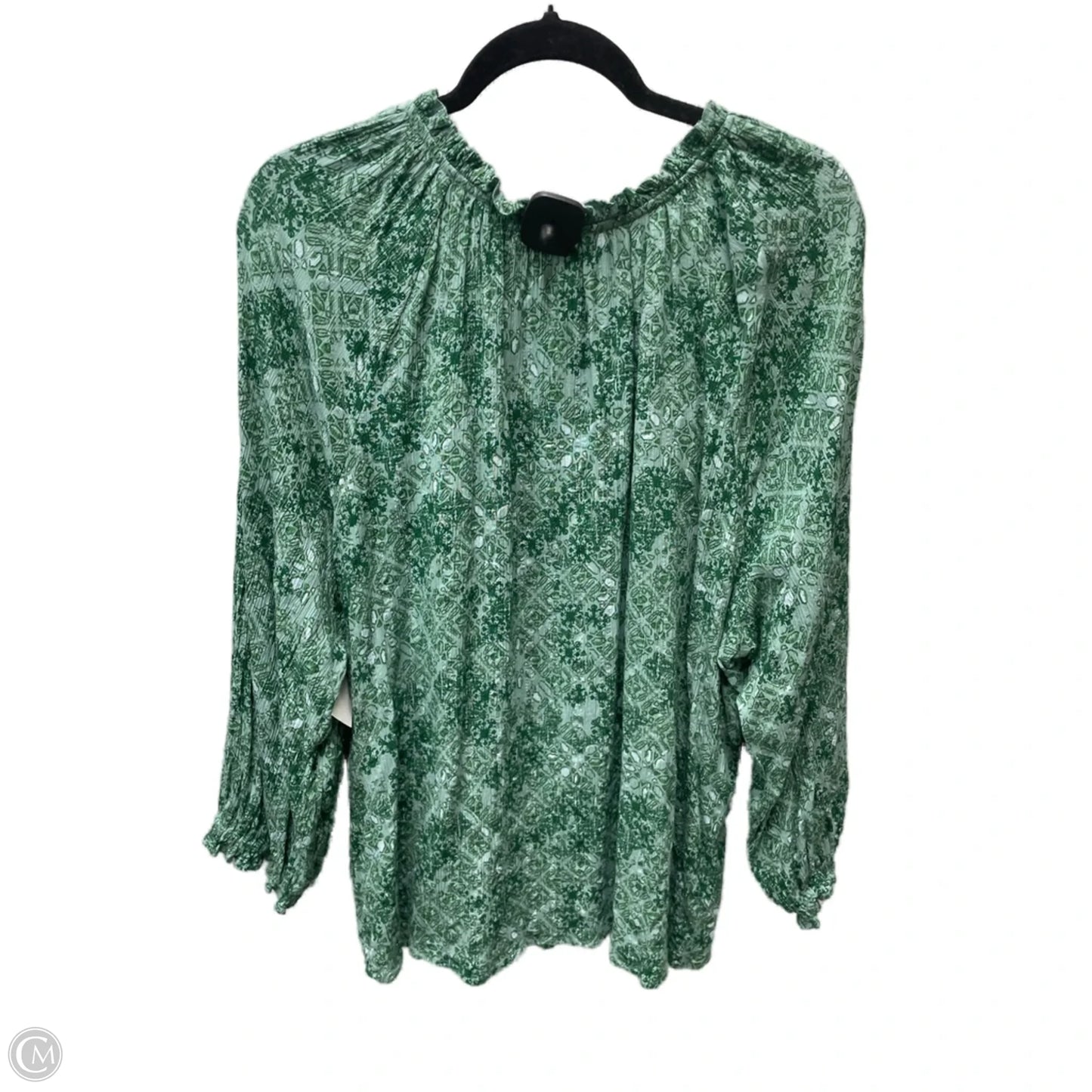 Top 3/4 Sleeve By Style And Company In Green, Size: 4x