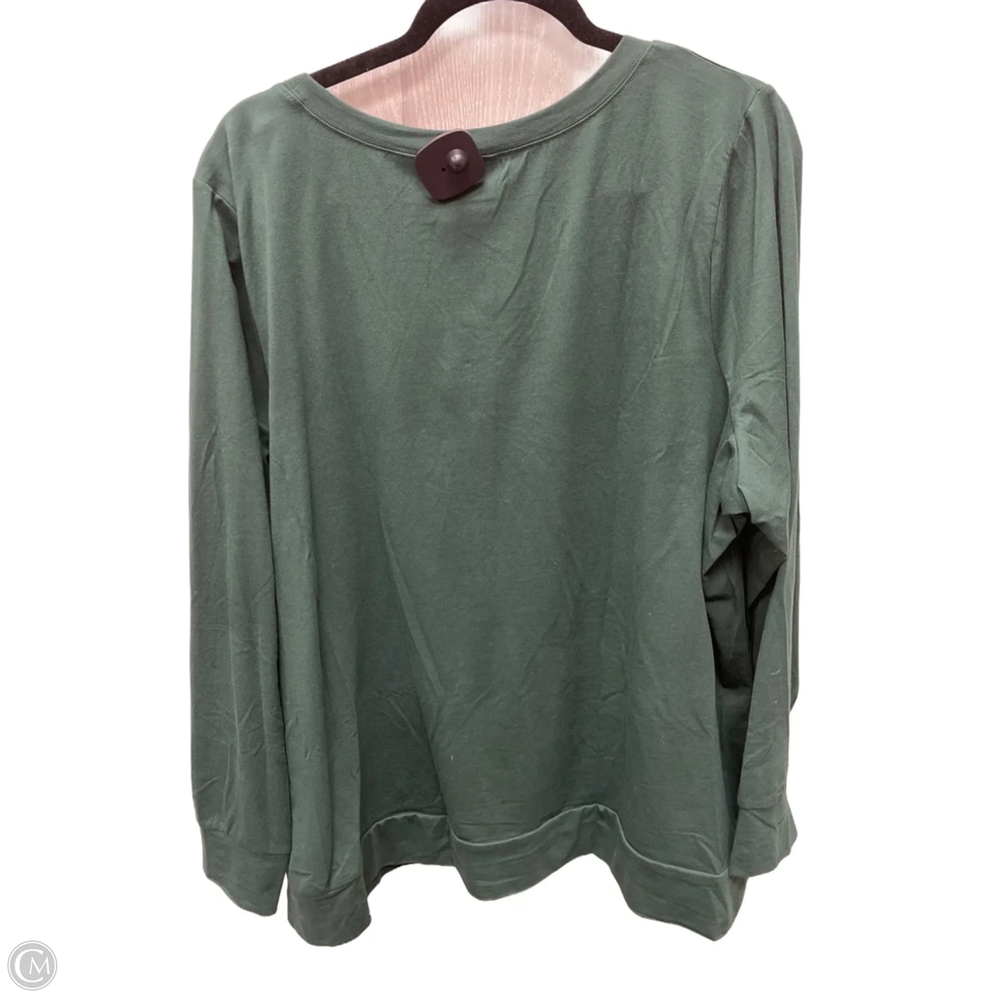 Top Long Sleeve By Clothes Mentor In Green & Red, Size: 2x