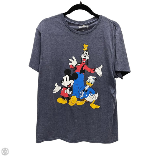 Top Short Sleeve Basic By Disney In Blue, Size: L