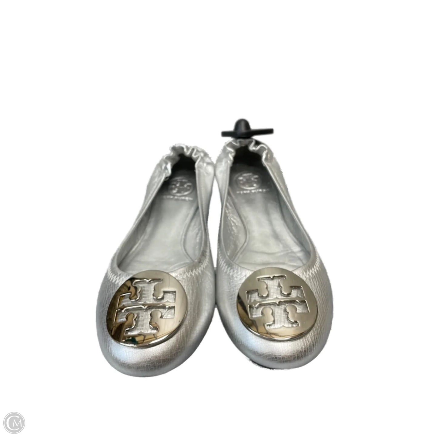 Sandals Designer By Tory Burch In Silver, Size: 6