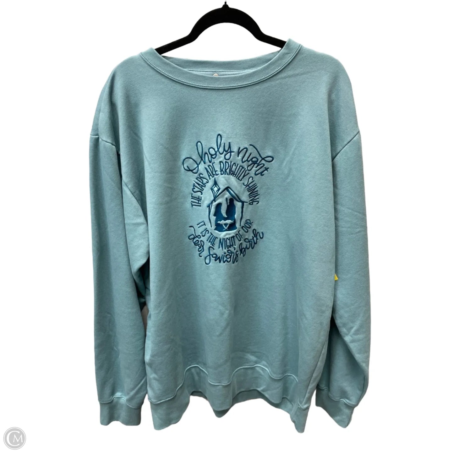 Sweatshirt Crewneck By Clothes Mentor In Blue, Size: 2x