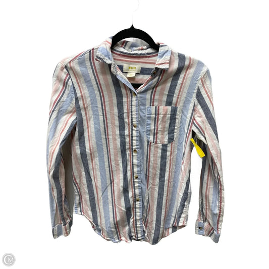 Top Long Sleeve By Maeve In Striped Pattern, Size: Xs