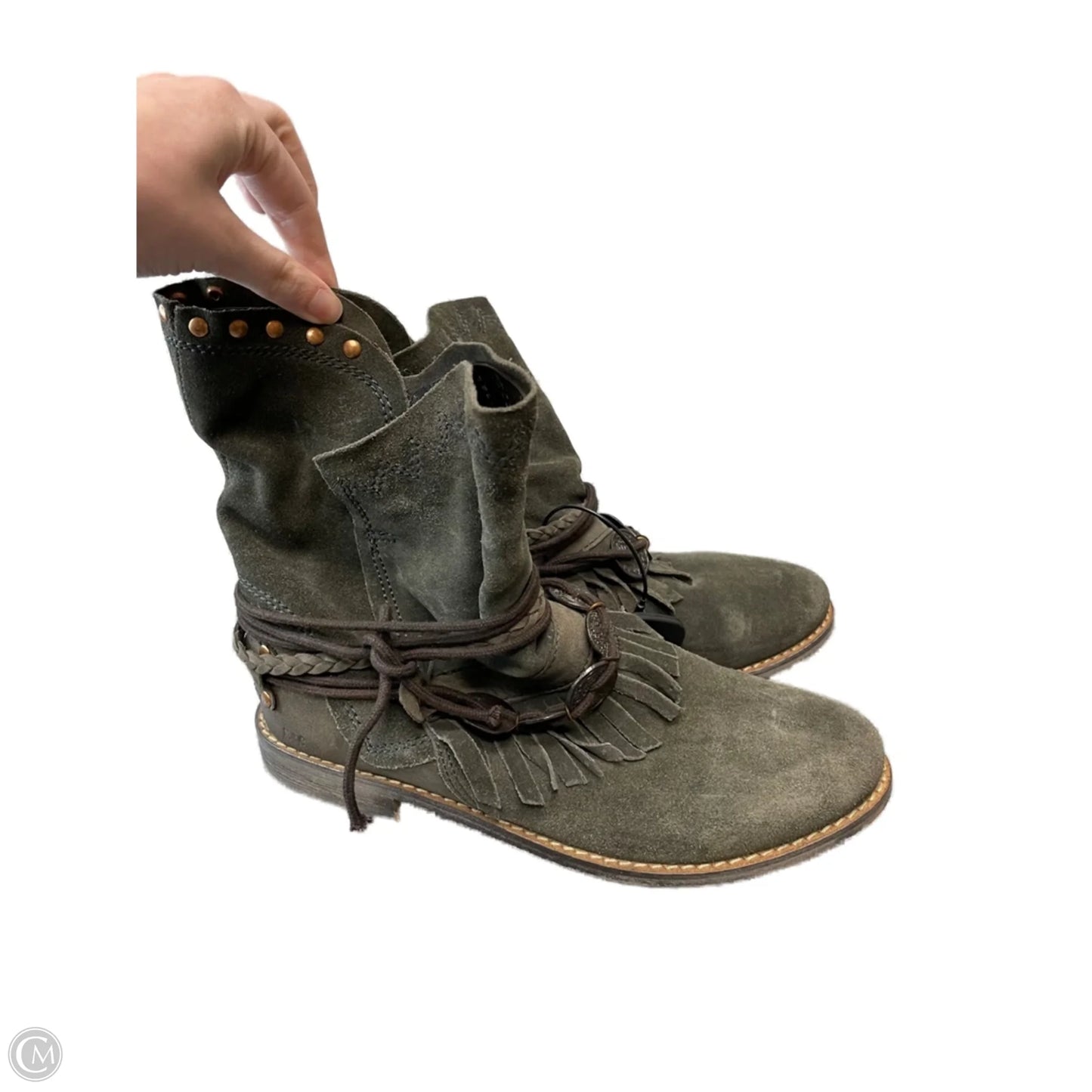 Boots Leather By MUSSE & CLOUD In Green, Size: 9.5