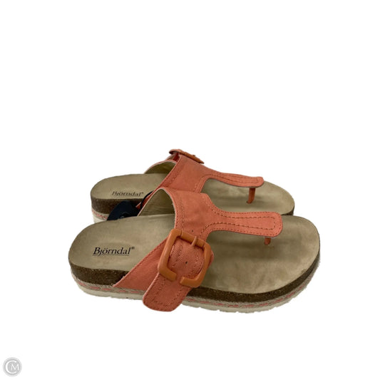 Sandals Flats By Bjorndal In Peach, Size: 7
