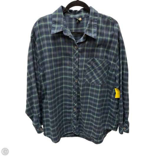 Top Long Sleeve By Old Navy In Plaid Pattern, Size: 1x